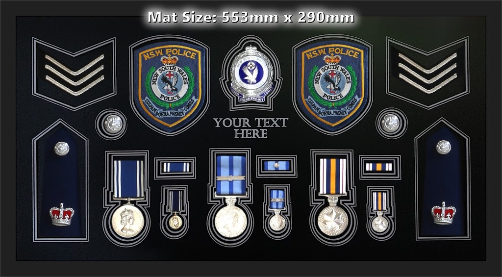 Police Medal Frames | 30 Emily Ave, Port Macquarie NSW 2444, Australia | Phone: 0418 213 866