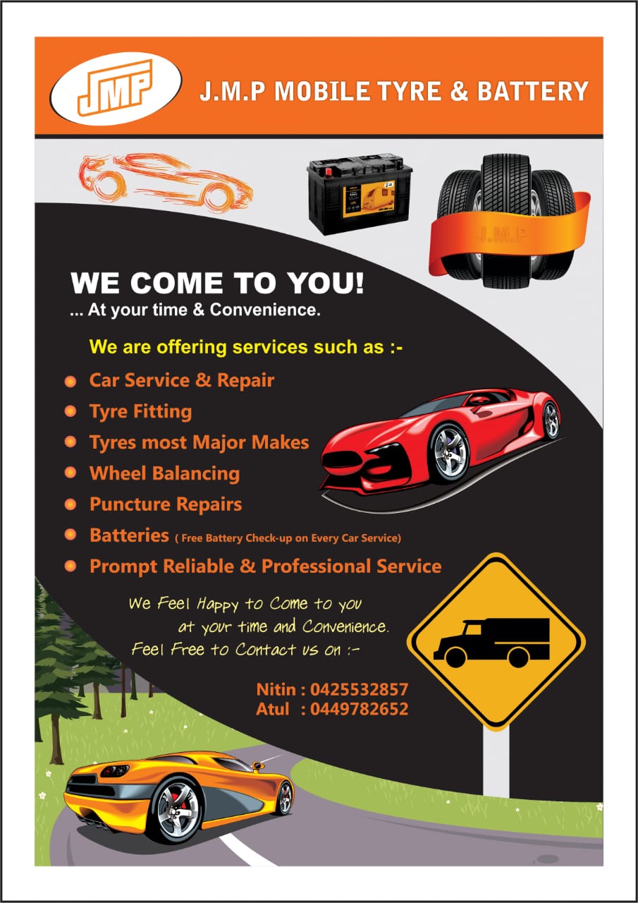 J.M.P Mobile Tyre and Battery | car repair | 31 Justin Ave, Glenroy VIC 3046, Australia | 0425532857 OR +61 425 532 857