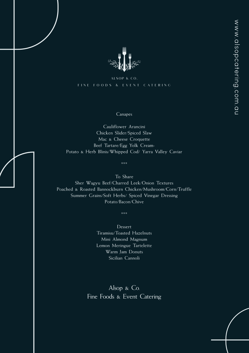 Alsop & Co. Fine Foods & Event Catering | 24 Racing Way, Winter Valley VIC 3358, Australia | Phone: 0484 329 515