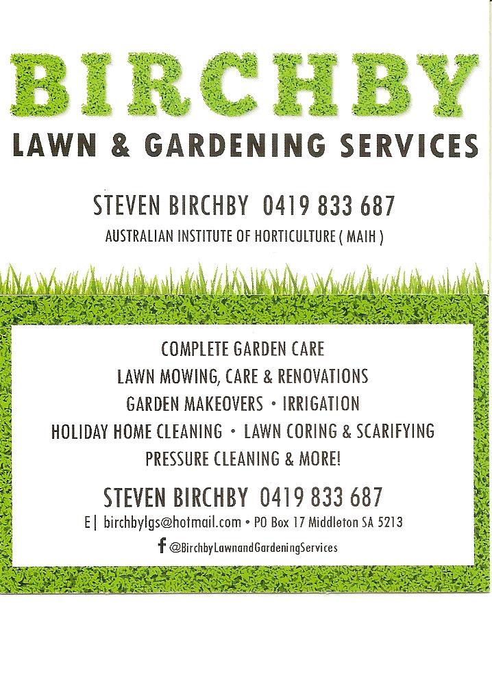 Birchby Lawn & Gardening Services | 128 Excelsior Parade, Hindmarsh Island SA 5214, Australia | Phone: 0419 833 687