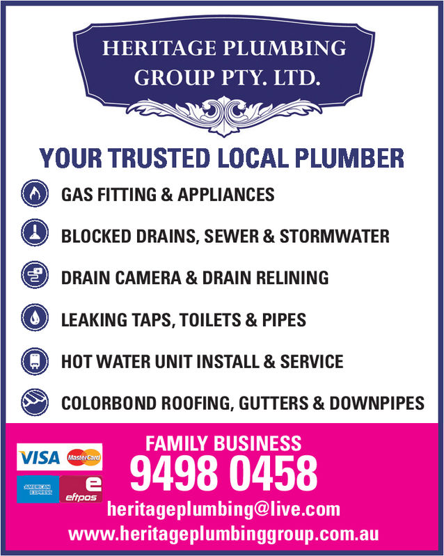 Heritage Plumbing Group Pty Ltd | plumber | 60 Plateau Rd, Reservoir VIC 3073, Australia | 0394980458 OR +61 3 9498 0458