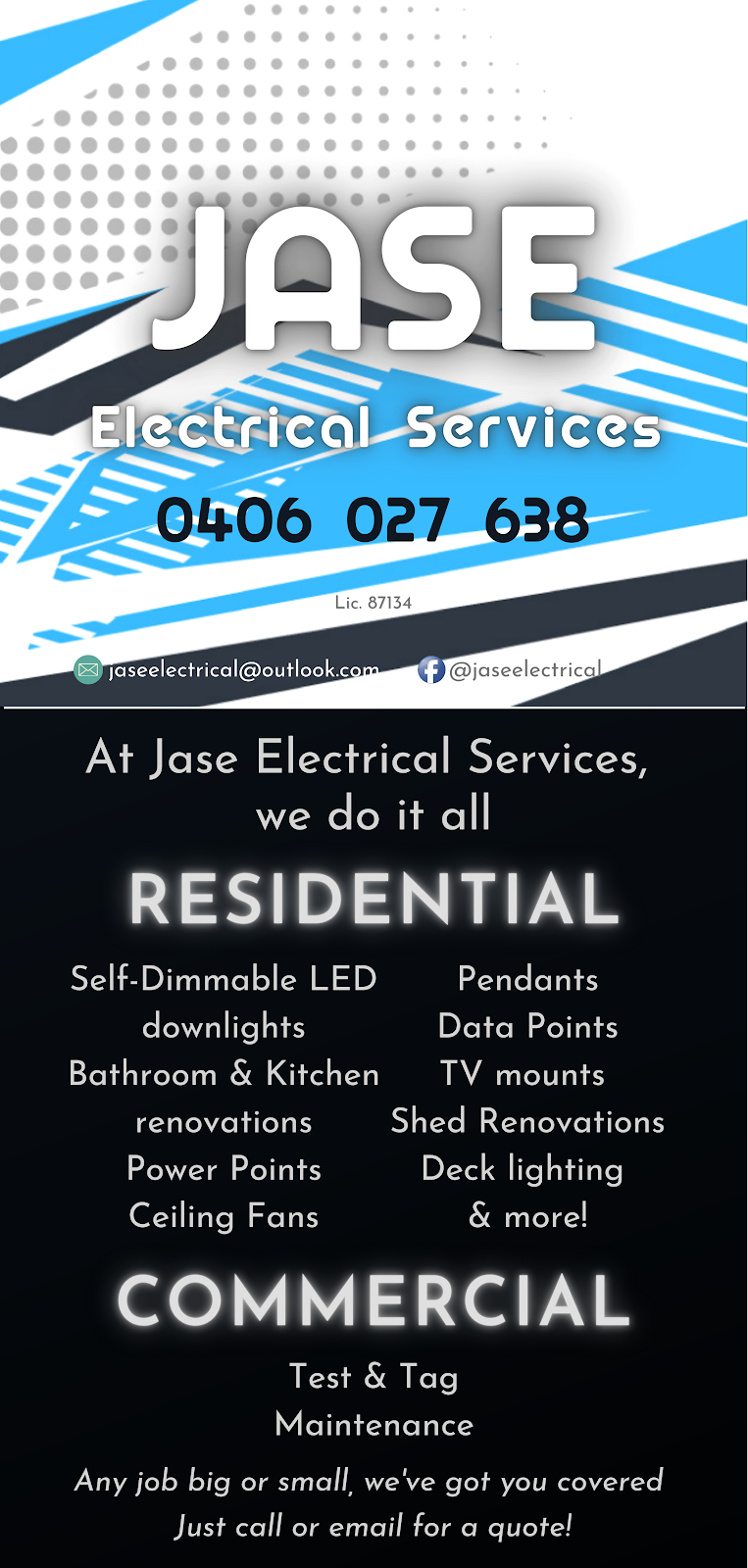 Jase Electrical Services | electrician | 47 Reserve Dr, Flagstone QLD 4280, Australia | 0406027638 OR +61 406 027 638