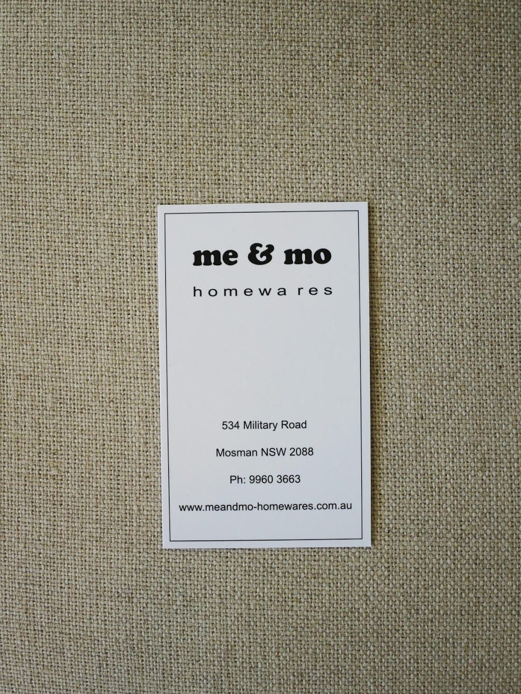 Me & Mo Homewares | home goods store | 534 Military Rd, Mosman NSW 2088, Australia | 0299603663 OR +61 2 9960 3663