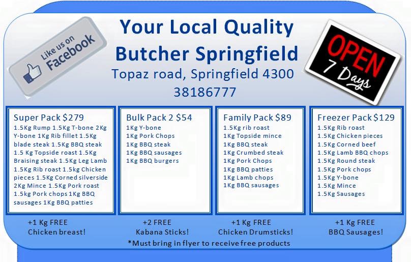 Your Local Quality Butcher | Topaz Rd & Springfield Pkwy, Springfield QLD 4300, Australia | Phone: (07) 3818 6777