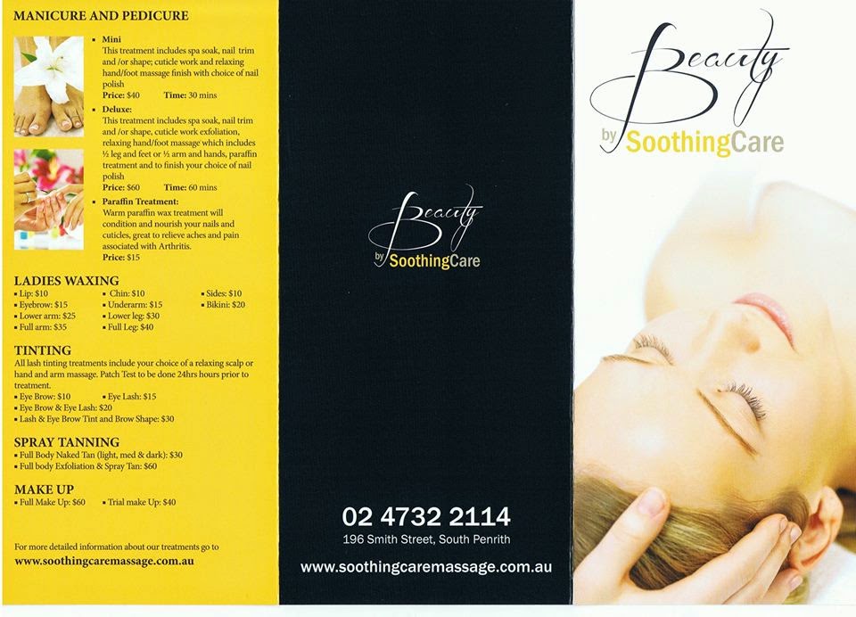 Soothing Care Massage | 6 Blue Gum Ave, South Penrith NSW 2750, Australia | Phone: 0407 403 095