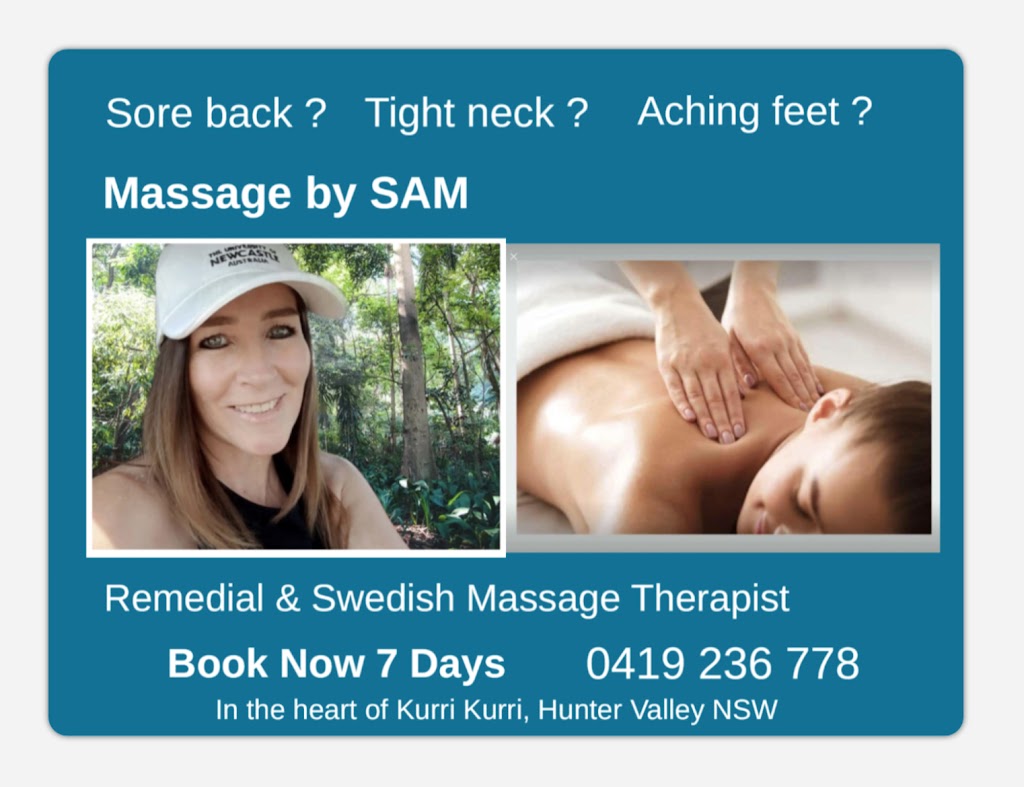 Massage by SAM Kurri Kurri Hunter Valley NSW | 58 Gillies St, Kurri Kurri NSW 2327, Australia | Phone: 0419 236 778