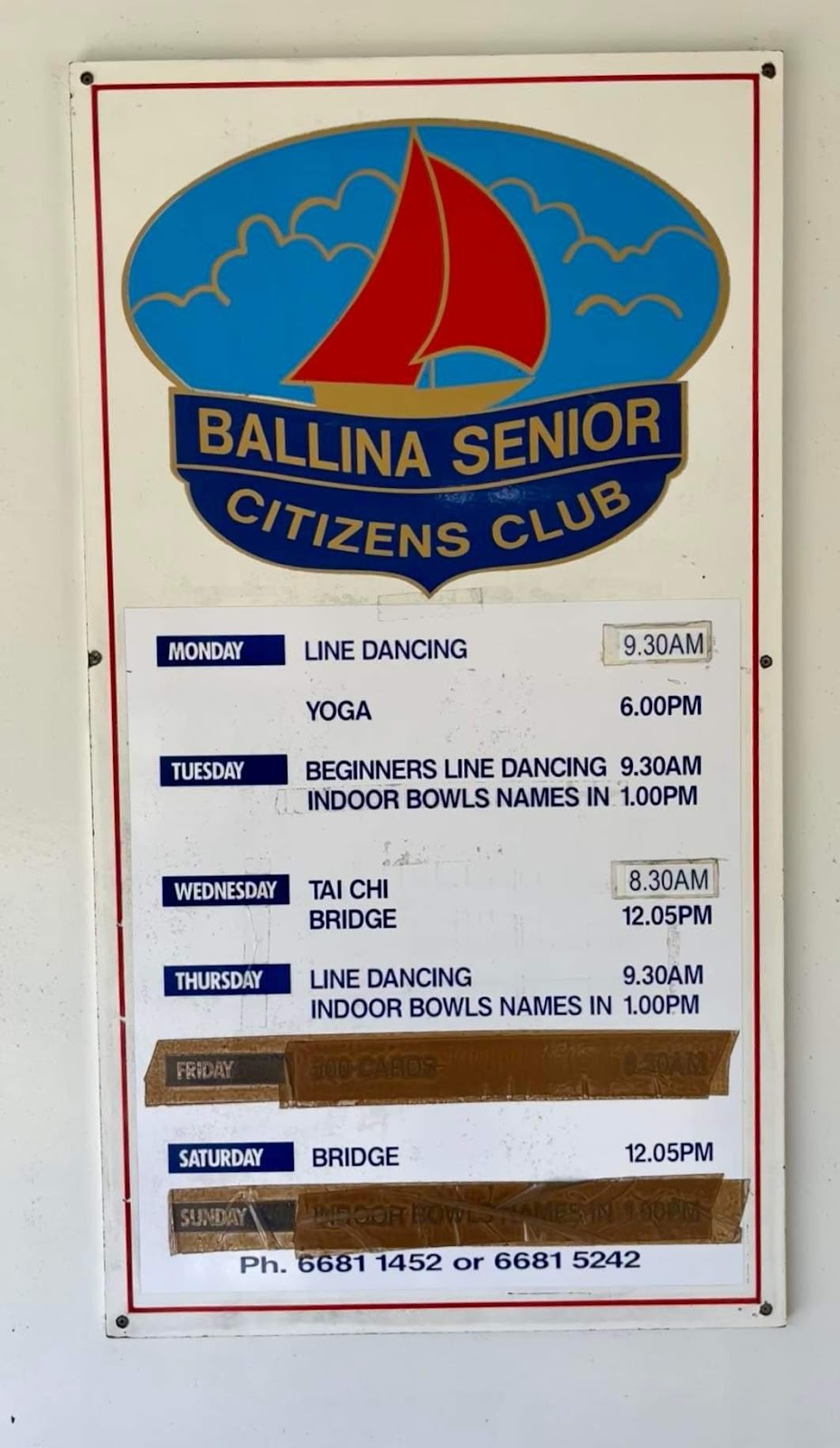 Senior Citizens Club Ballina | Wigmore Hall Swift St, 26 Swift St, Ballina NSW 2478, Australia | Phone: (02) 6686 7043