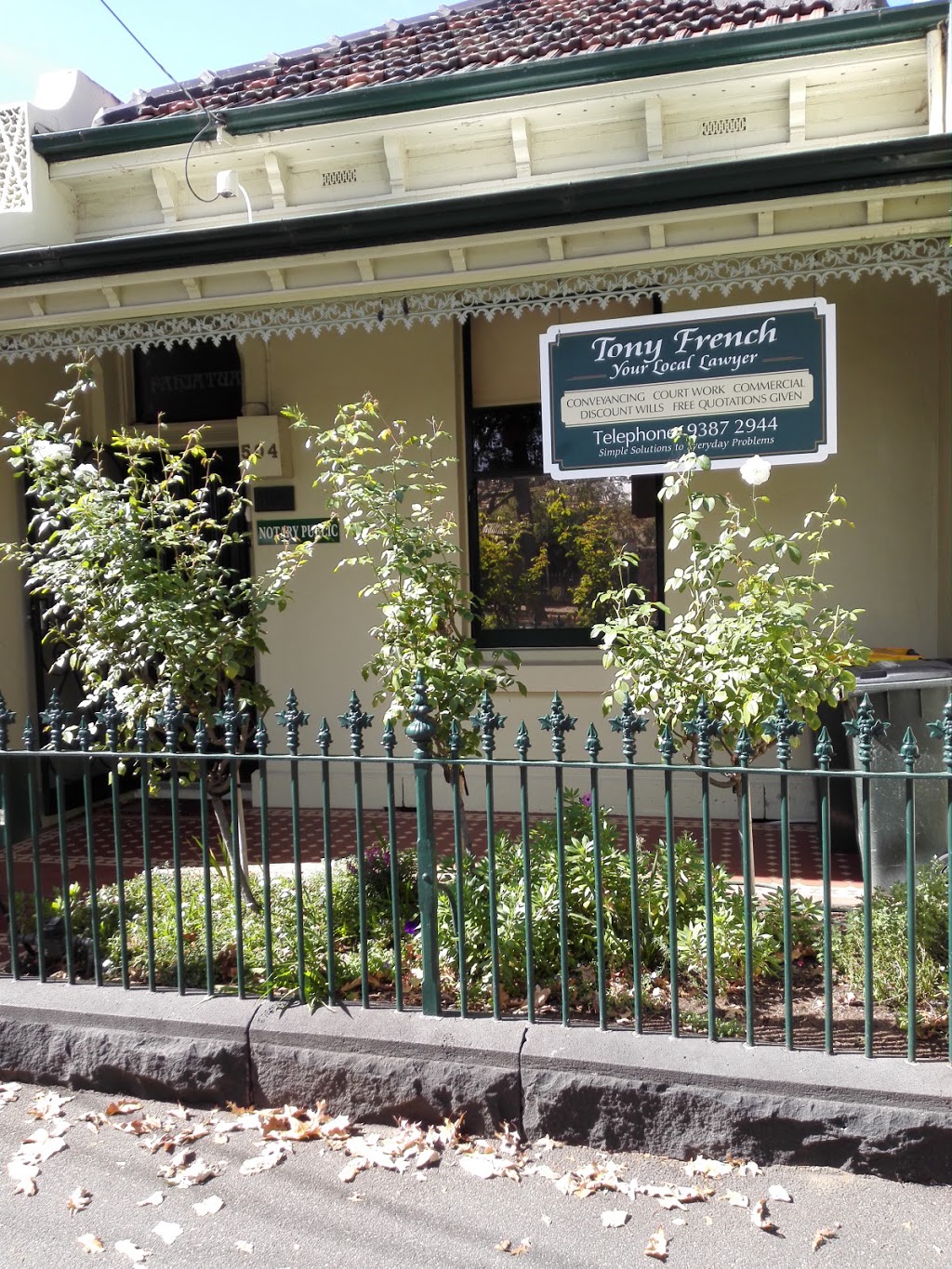 Tony French Solicitor | 504 Rathdowne St, Carlton North VIC 3054, Australia | Phone: (03) 9387 2944