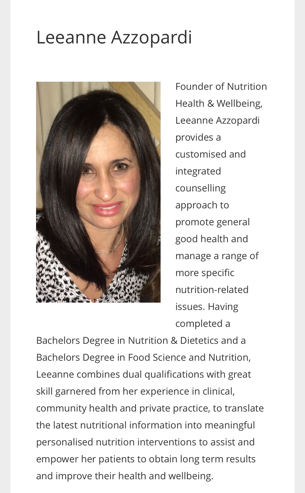 Nutrition Health & Wellbeing, Dietetics | 234 Caroline Springs Blvd, Melbourne VIC 3023, Australia | Phone: 1800 313 800