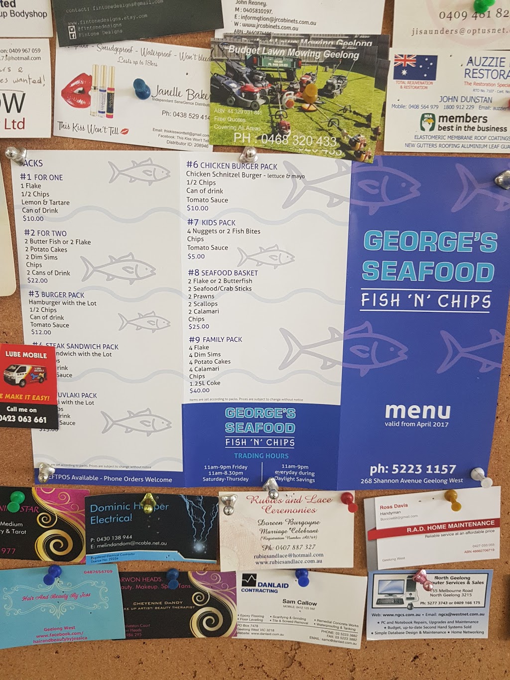 Georges Seafood | 268 Shannon Ave, Geelong West VIC 3218, Australia | Phone: (03) 5223 1157