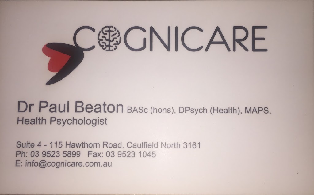 Cognicare | health | 4/115 Hawthorn Rd, Caulfield North VIC 3161, Australia | 0395235899 OR +61 3 9523 5899