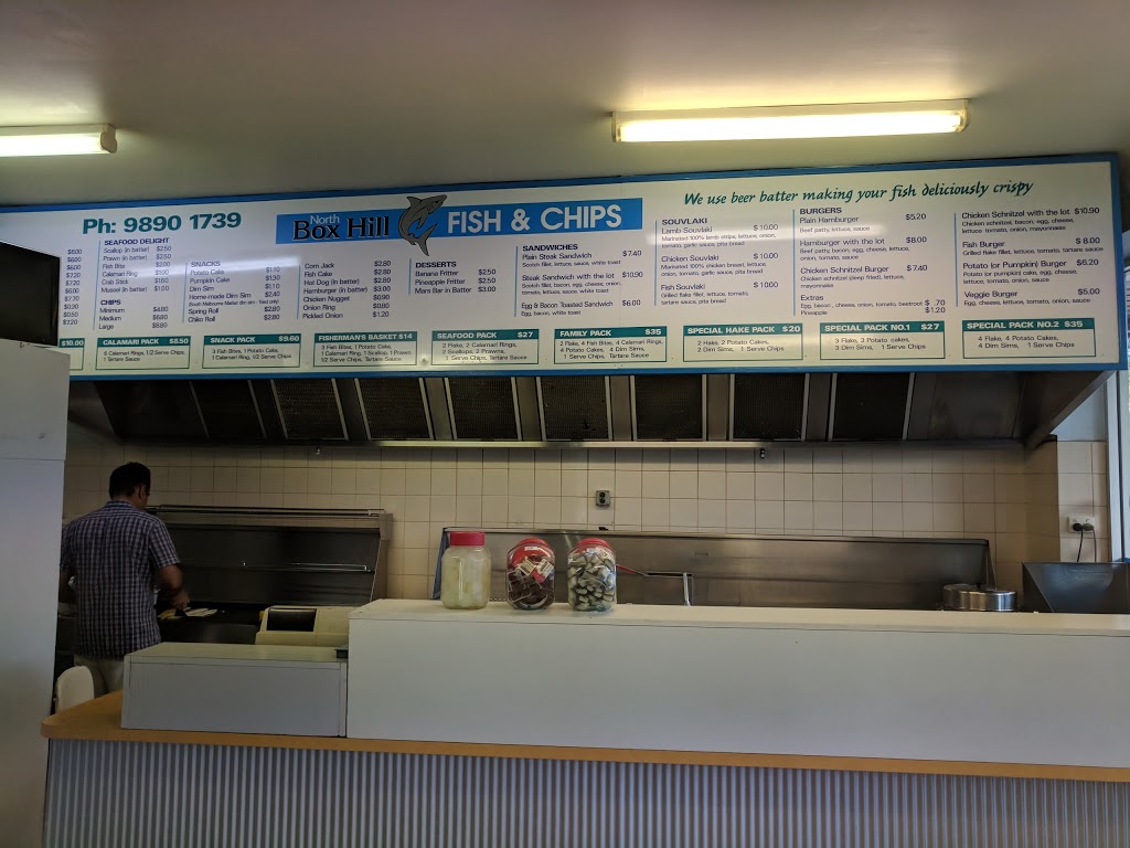 North Box Hill Fish & Chips & Doner Kebabs | restaurant | 949 Station St, Box Hill North VIC 3129, Australia | 0398901739 OR +61 3 9890 1739