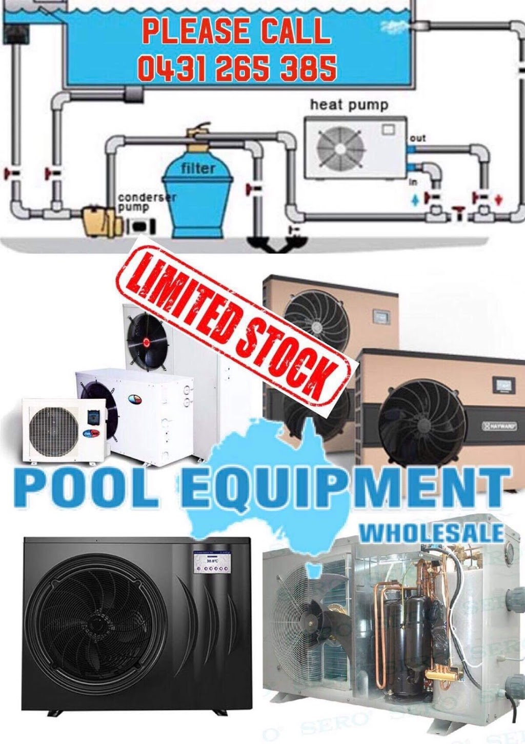 Pool Heat Pumps | store | 65 Gaudi Way, Clarkson WA 6030, Australia | 0432324477 OR +61 432 324 477