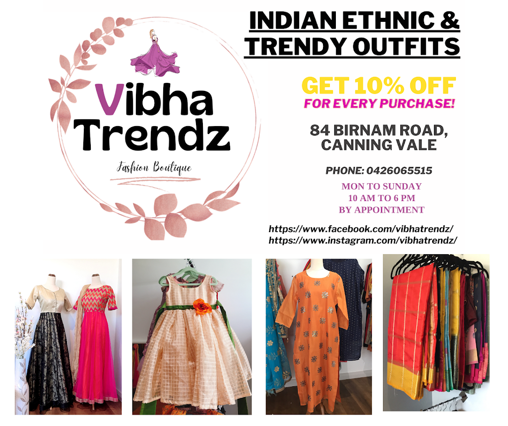 Vibha Trendz | 84 Birnam Rd, Canning Vale WA 6155, Australia | Phone: 0426 065 515