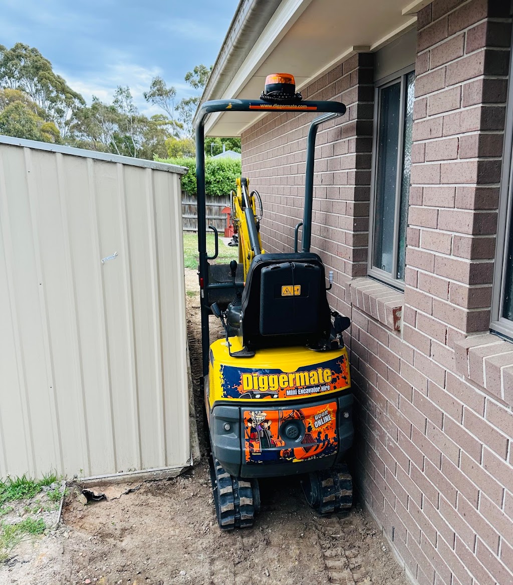 Diggermate Mini Excavator Hire Ballarat | 169 Howe St, Miners Rest VIC 3352, Australia | Phone: 0491 924 480