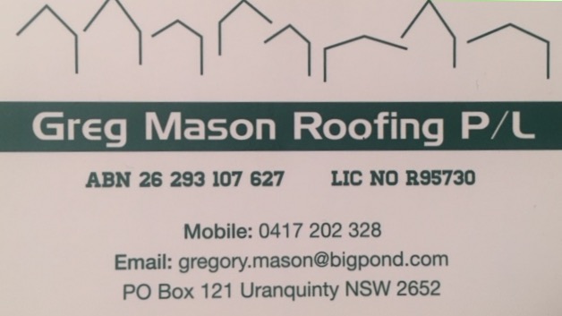 Greg Mason Roofing | roofing contractor | 11 Read St, Uranquinty NSW 2652, Australia | 0417202328 OR +61 417 202 328