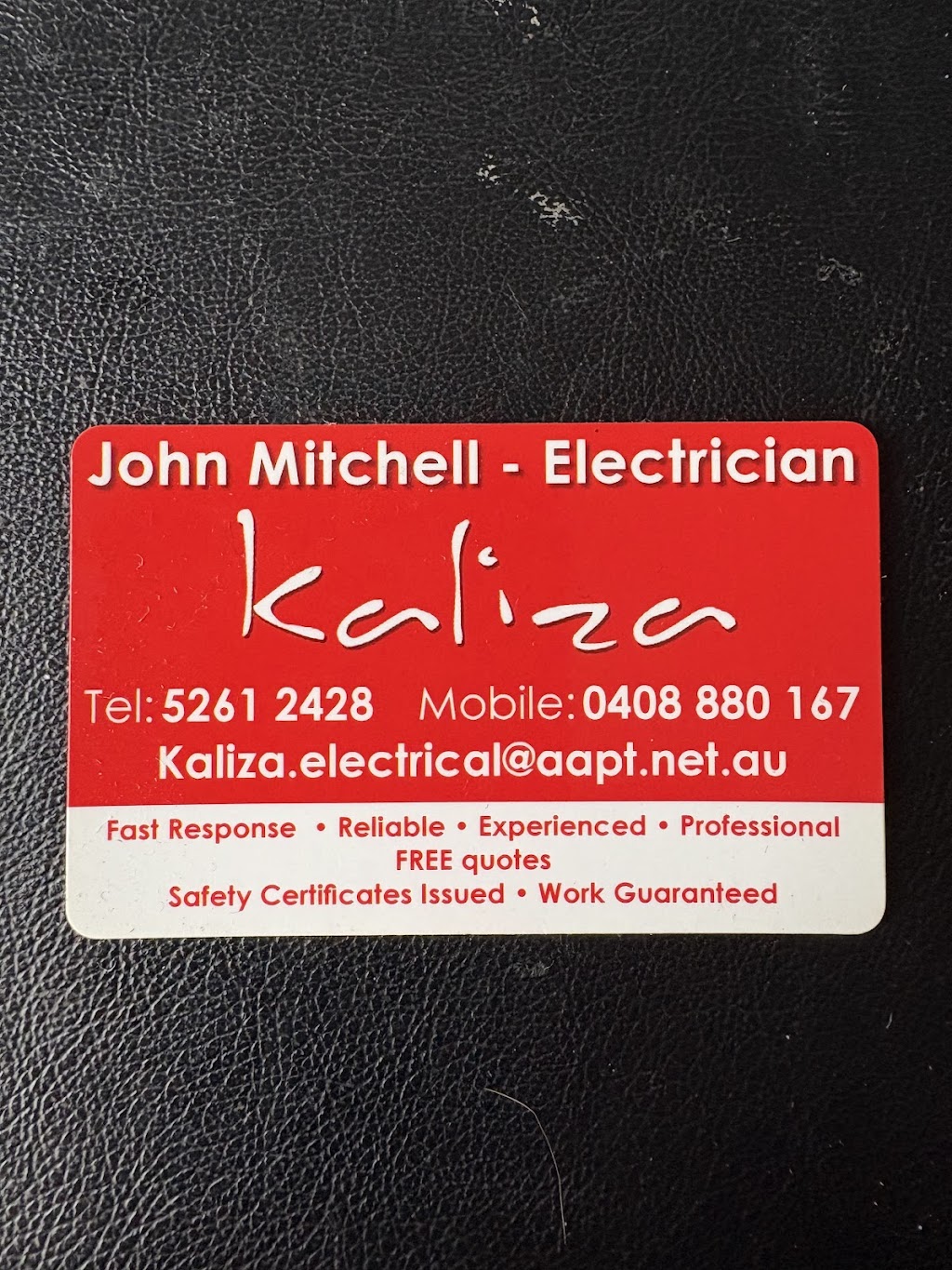John Mitchell - Kaliza Electrical | 51 Cunningham Dr, Bellbrae VIC 3228, Australia | Phone: 0408 880 167 John Mitchell - Kaliza Electrical | 51 Cunningham Dr, Bellbrae VIC 3228, Australia | Phone: 0408 880 167