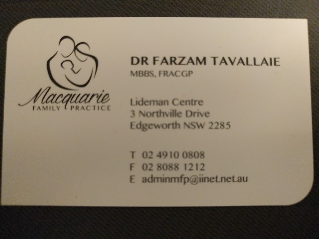Macquarie Family Practice | doctor | 3 Northville Dr, Edgeworth NSW 2285, Australia | 0249100808 OR +61 2 4910 0808
