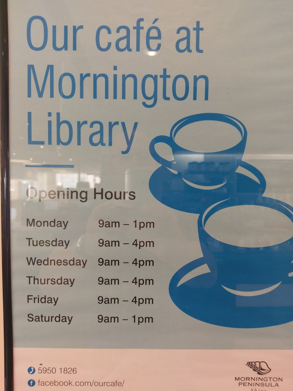 Our cafe @ Mornington Library | cafe | 8 Vancouver St, Mornington VIC 3931, Australia | 0359501826 OR +61 3 5950 1826