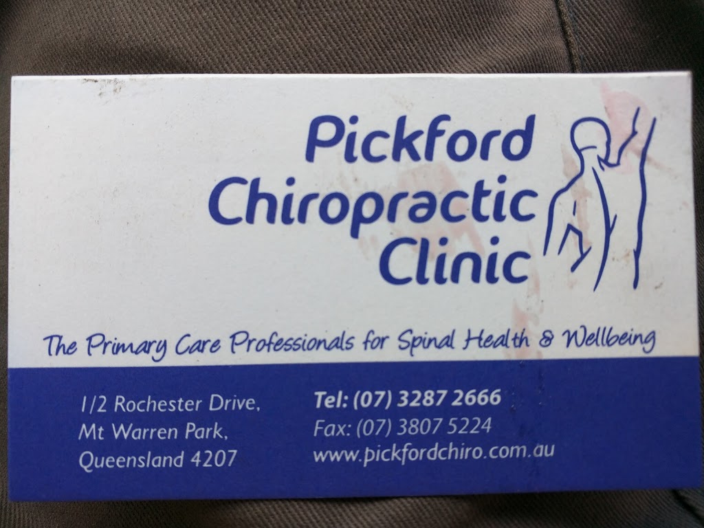 Pickford Chiropractic Clinic | 2 Rochester Dr, Mount Warren Park QLD 4207, Australia | Phone: (07) 3287 2666