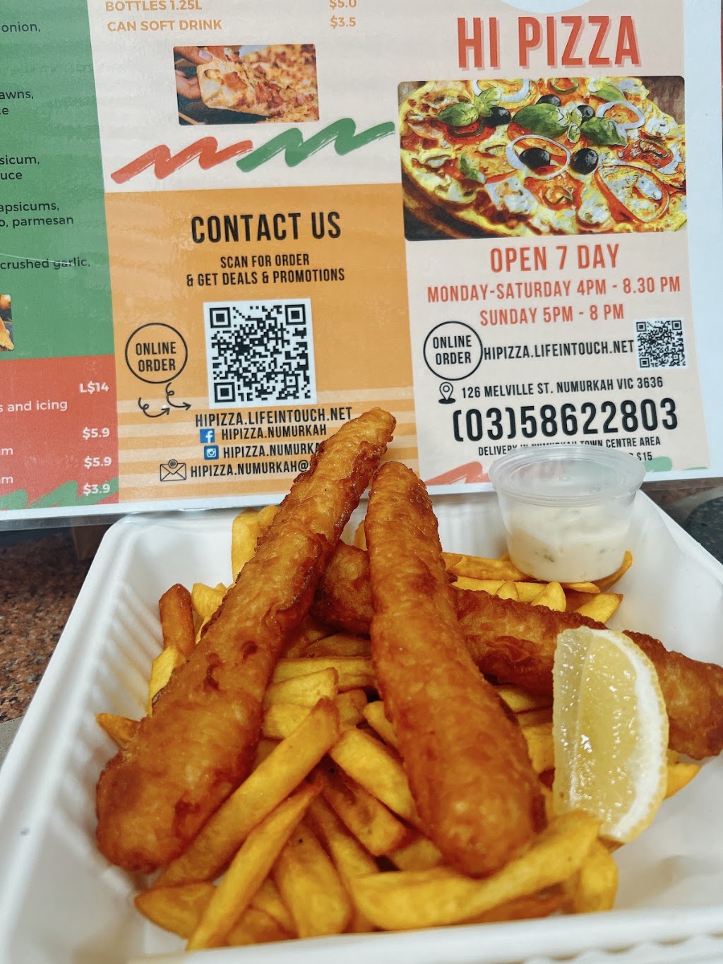 HI PIZZA | 126 Melville St, Numurkah VIC 3636, Australia | Phone: (03) 5862 2803