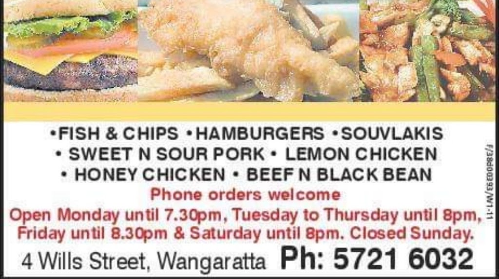 Yarrunga Take Away | meal takeaway | 2/4 Wills St, Wangaratta VIC 3677, Australia | 0357216032 OR +61 3 5721 6032