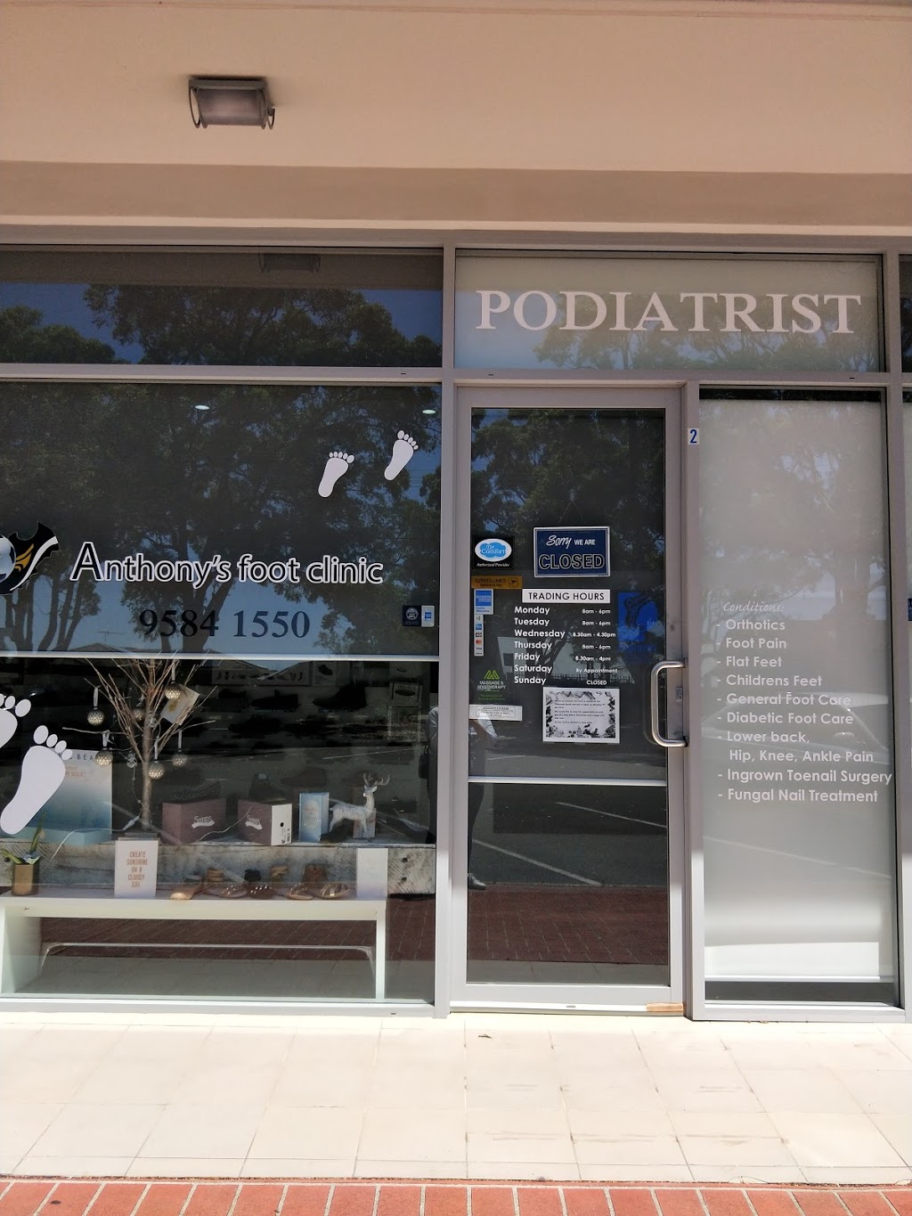 Anthonys Foot Clinic | doctor | 2/30 Pindari Rd, Peakhurst Heights NSW 2210, Australia | 0295841550 OR +61 2 9584 1550
