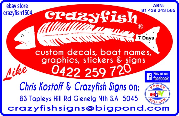 Crazyfish Signs | store | 83 Tapleys Hill Rd, Glenelg North SA 5045, Australia | 0422259720 OR +61 422 259 720