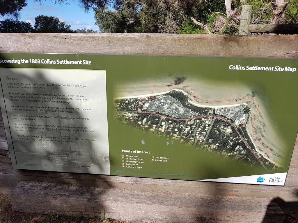Collins Settlement Site H.A | park | Sorrento VIC 3943, Australia