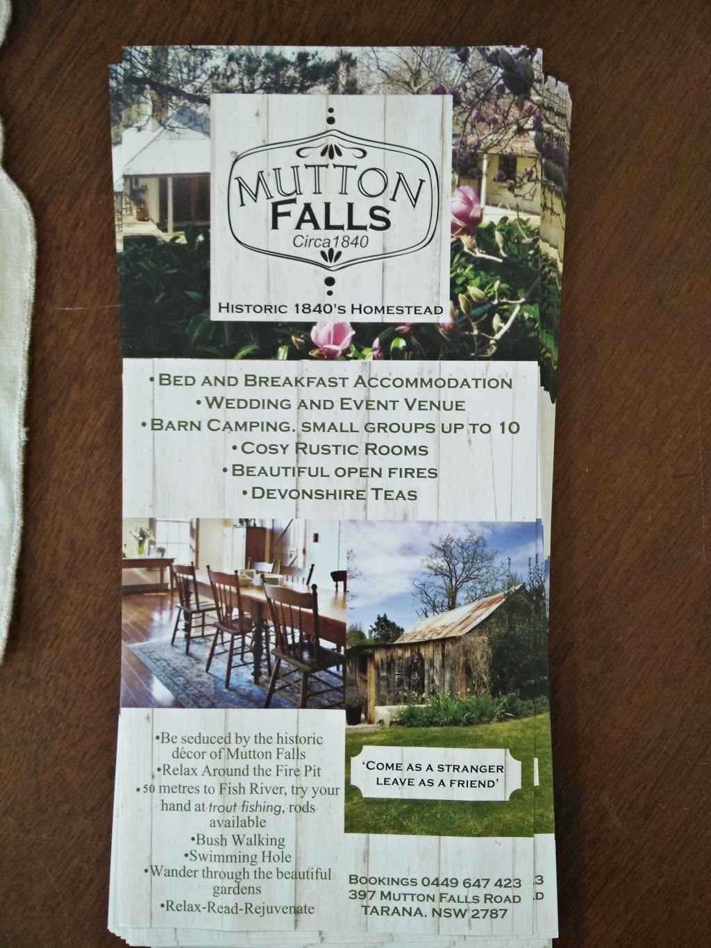 Mutton Falls B&B | lodging | 397 Mutton Falls Rd, Tarana NSW 2787, Australia | 0449647423 OR +61 449 647 423