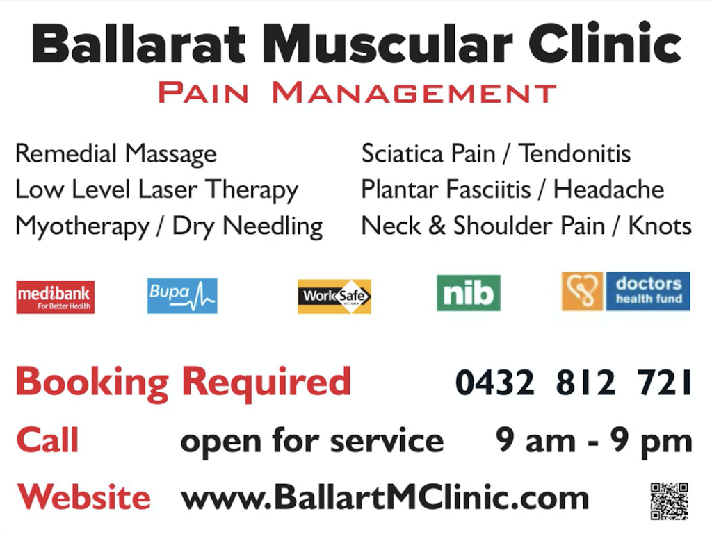 Ballarat Muscular Clinic | 414 Dawson St S, Ballarat Central VIC 3350, Australia | Phone: 0432 812 721