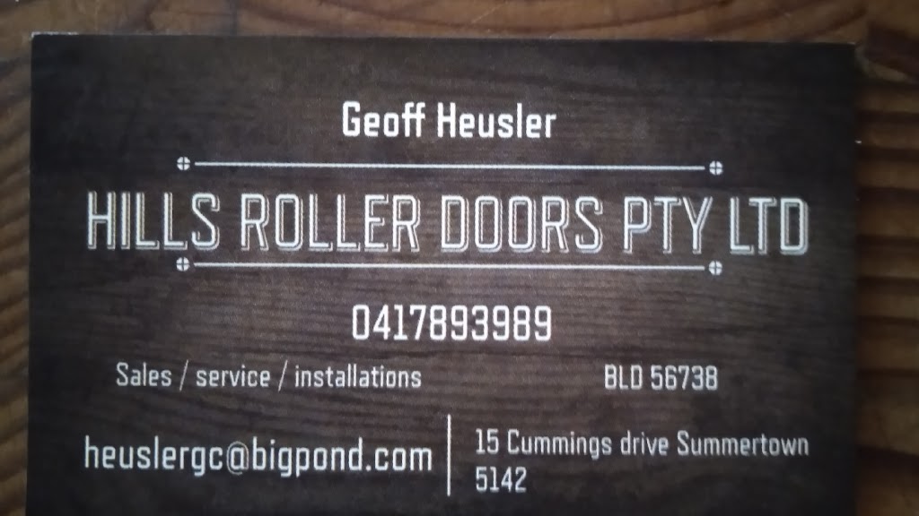 Hills roller doors | 15 Cummins Dr, Summertown SA 5142, Australia | Phone: 0417 893 989