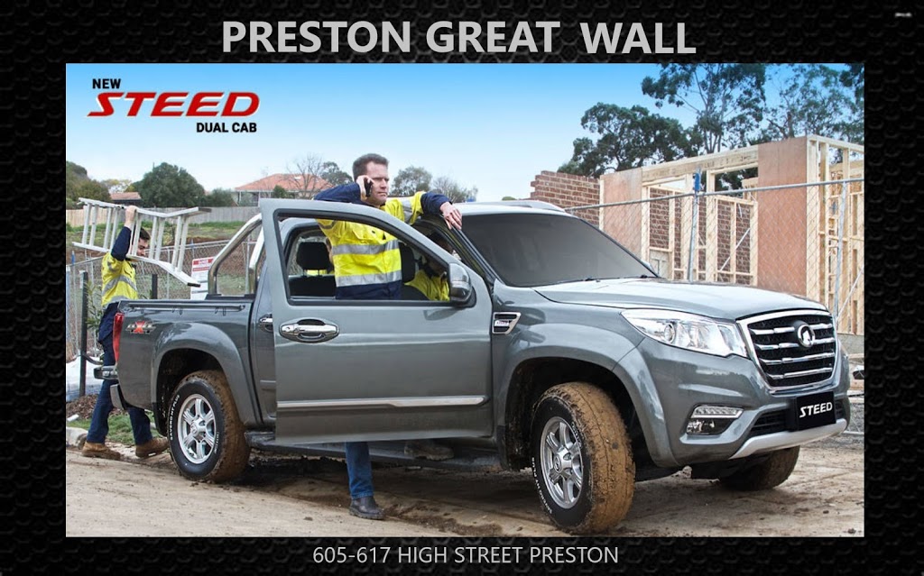 Preston Great Wall | car dealer | 627-633 High St, Preston VIC 3072, Australia | 0384700980 OR +61 3 8470 0980