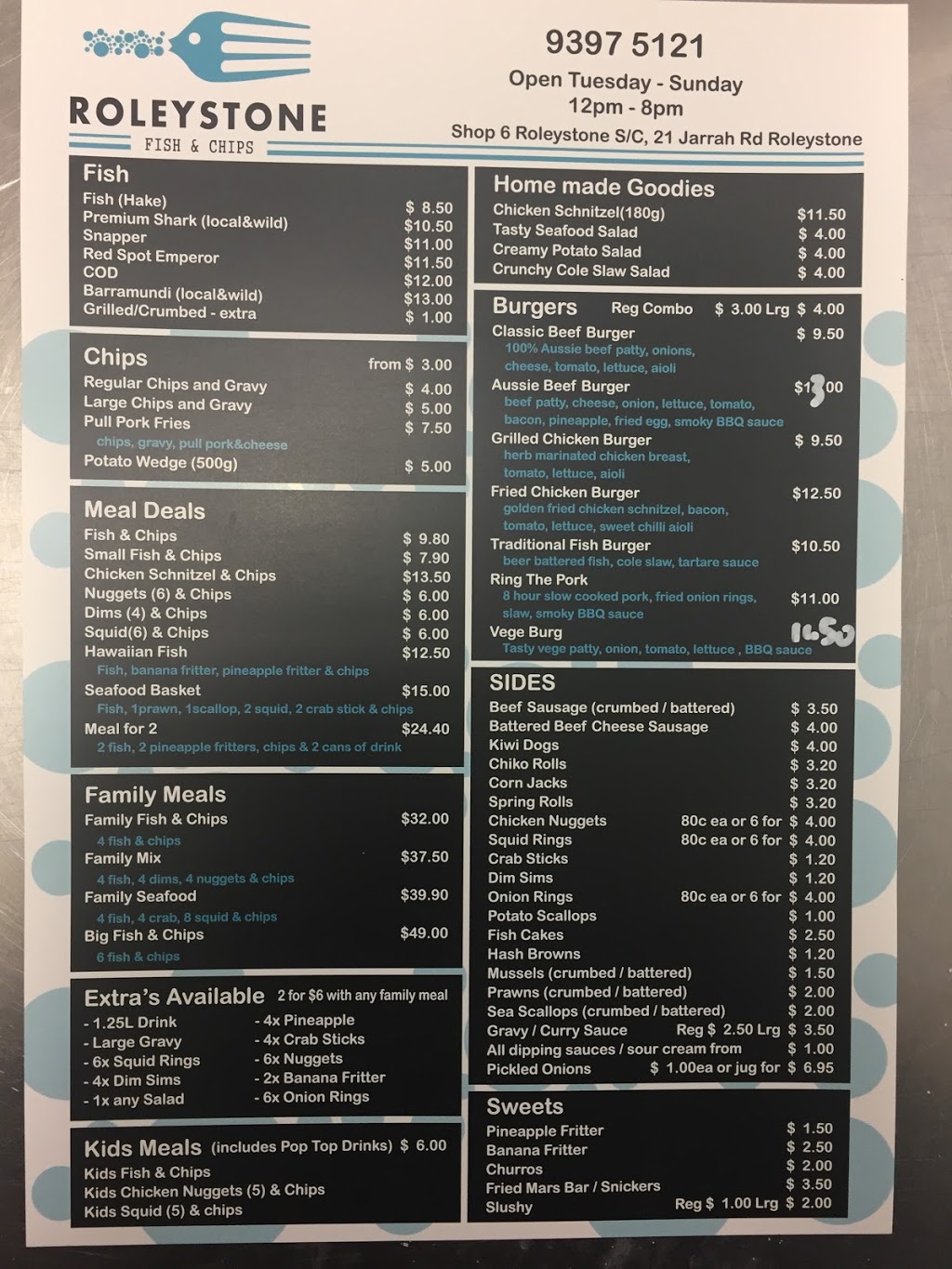 Roleystone Fish & Chips | restaurant | 6/21 Jarrah Rd, Roleystone WA 6111, Australia | 0893975121 OR +61 8 9397 5121