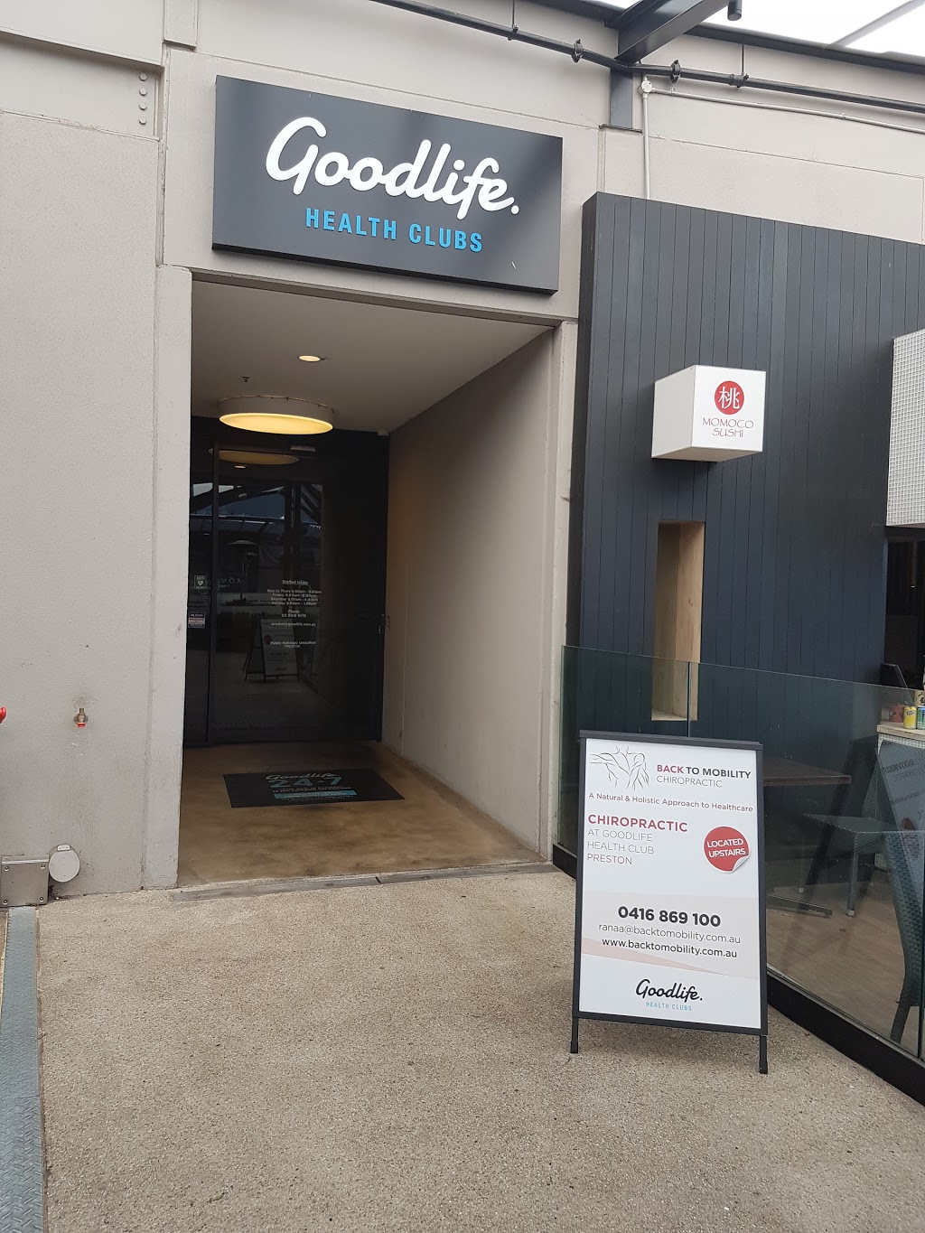 Back To Mobility Chiropractic | Goodlife Health Club, Northland Shopping Centre, 2-50 Murray Road, Preston VIC 3072, Australia | Phone: 0416 869 100