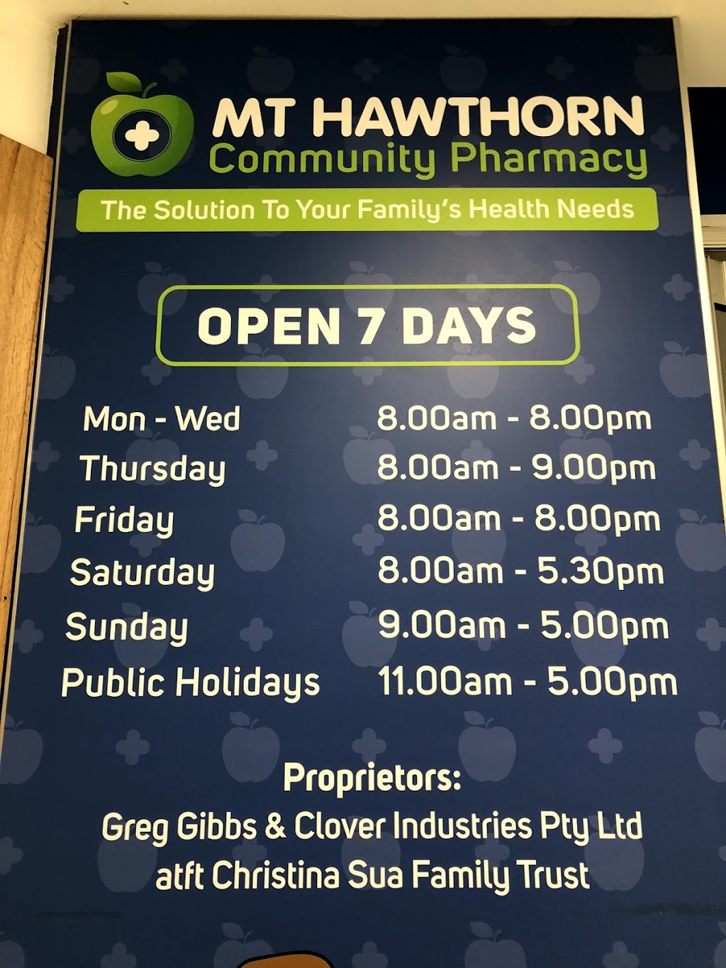 Mt Hawthorn Community Pharmacy | pharmacy | 16/148 Scarborough Beach Rd, Mount Hawthorn WA 6016, Australia | 0894441625 OR +61 8 9444 1625