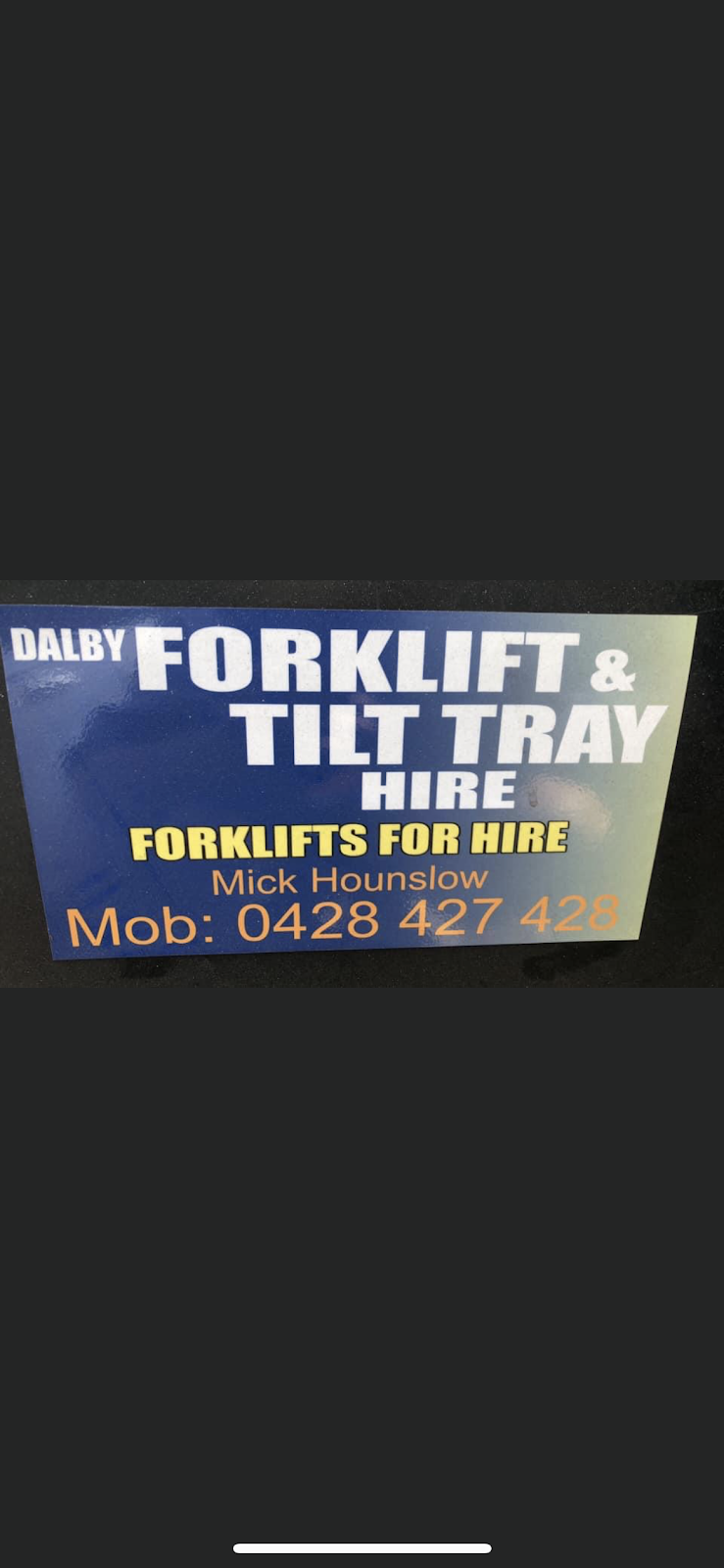 Dalby Forklift and Tilt Tray Hire |  | 35 James Cook Dr, Dalby QLD 4405, Australia | 0428427428 OR +61 428 427 428