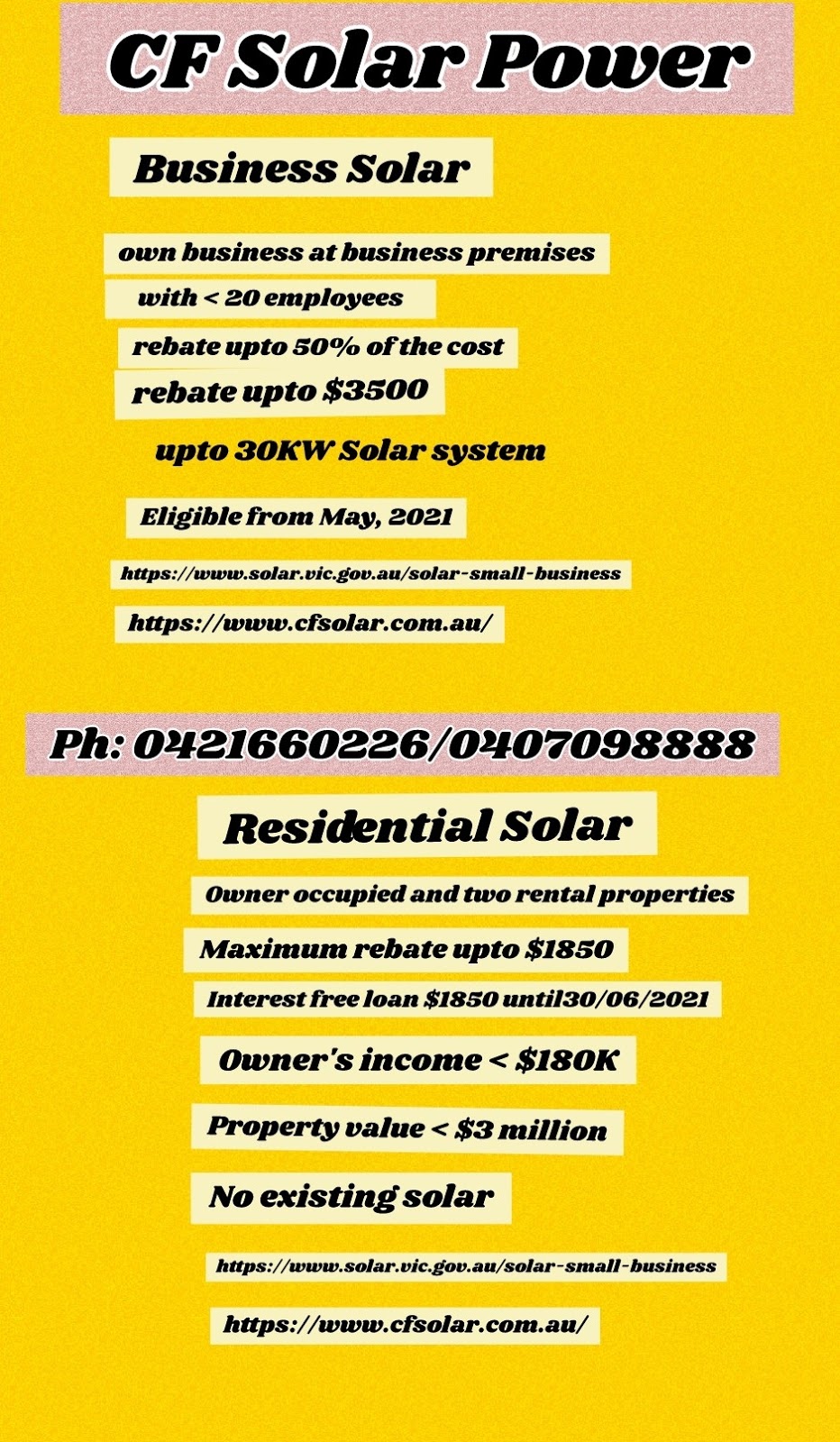 CF Solar Power | 12 Summer Ct, Tarneit VIC 3029, Australia | Phone: 0421 660 226