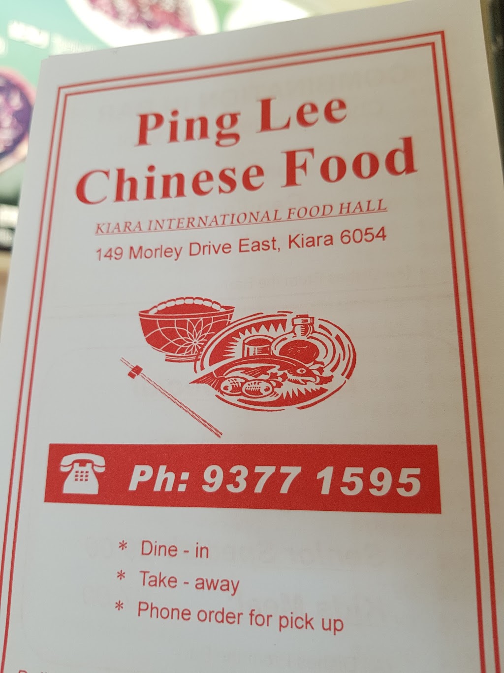 Ping Lee Chinese | 149 Morley Dr E, Beechboro WA 6063, Australia | Phone: (08) 9377 1595