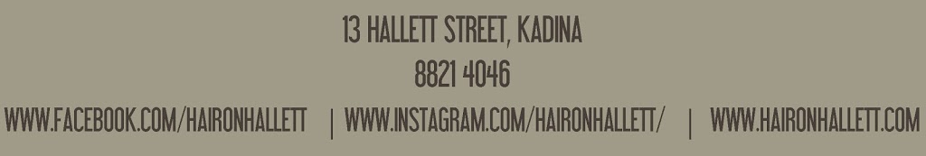 Hair on Hallett | hair care | 13 Hallett St, Kadina SA 5554, Australia | 0888214046 OR +61 8 8821 4046
