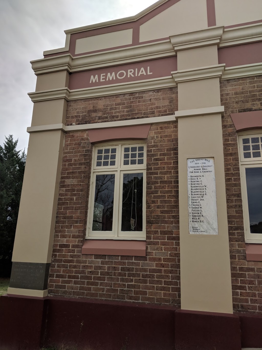 Lyndhurst Soldiers Memorial Hall |  | 8 Russart St, Lyndhurst NSW 2797, Australia | 0263682104 OR +61 2 6368 2104