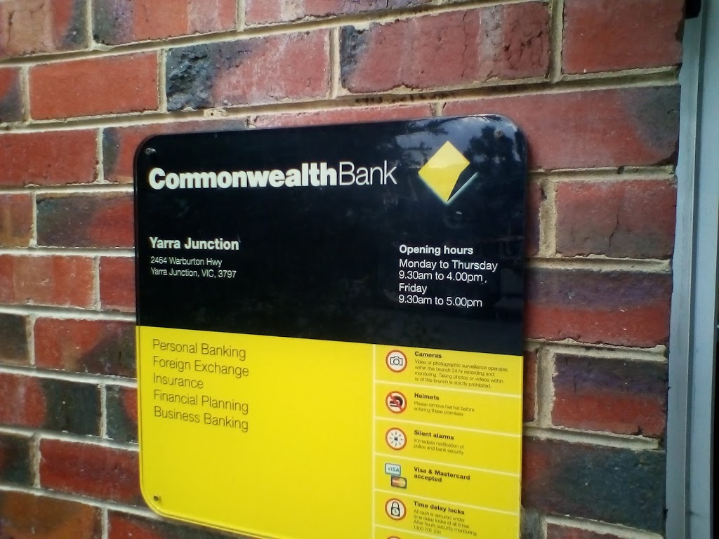 Commonwealth Bank | bank | 2464 Warburton Hwy, Yarra Junction VIC 3797, Australia | 0359671070 OR +61 3 5967 1070