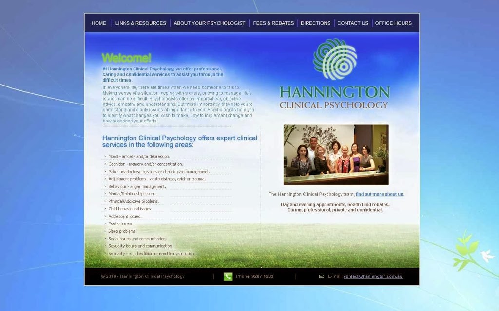 Hannington Clinical Psychology | health | 16/162 Wanneroo Rd, Yokine WA 6060, Australia | 0892071233 OR +61 8 9207 1233