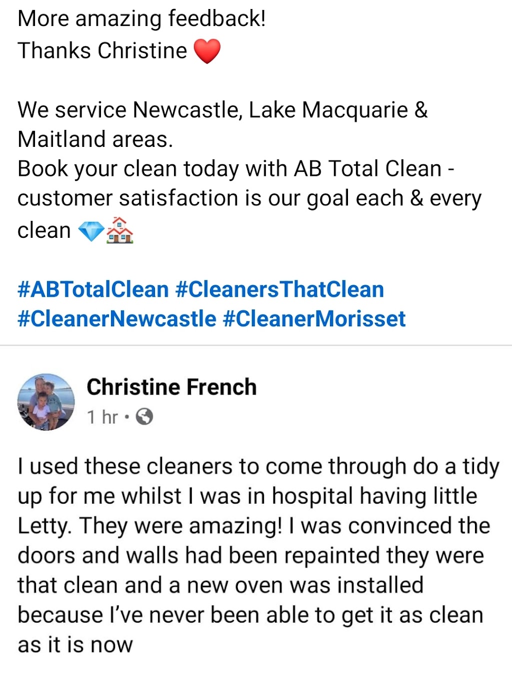 AB Total Clean | Beauty Point Rd, Morisset NSW 2264, Australia | Phone: 0403 988 802