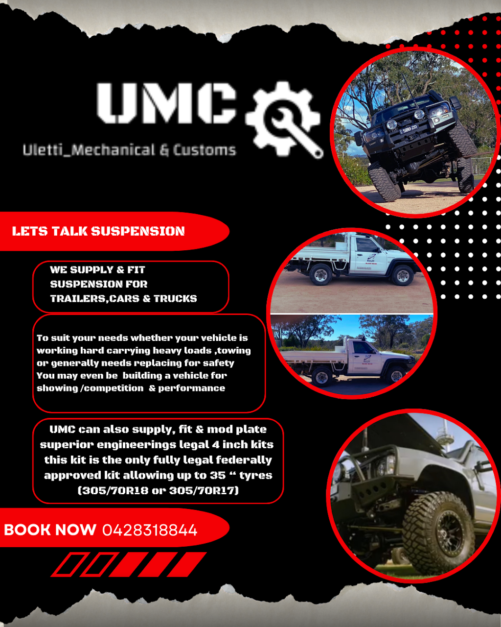 Uletti Mechanical & Customs | 3 Anvil Court, Goombungee QLD 4354, Australia | Phone: 0428 318 844