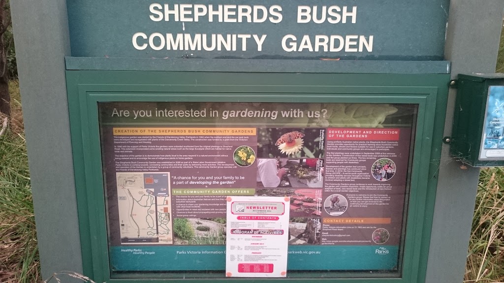 Shepherds Bush Community Garden | park | Glen Waverley VIC 3150, Australia | 0385441555 OR +61 3 8544 1555