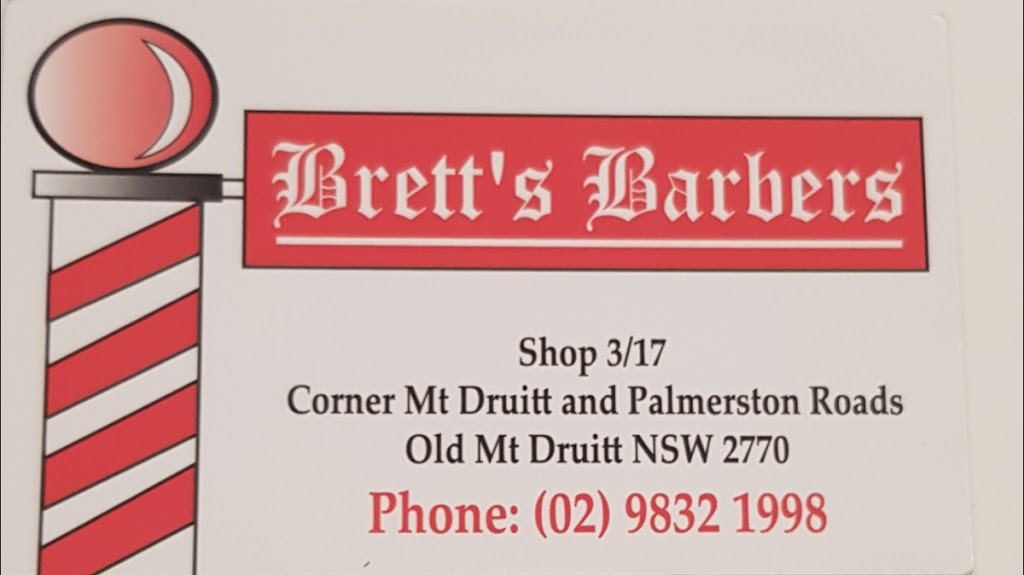 Bretts Barbers | 3/17 Mount Druitt Rd, Mount Druitt NSW 2770, Australia | Phone: (02) 9832 1998