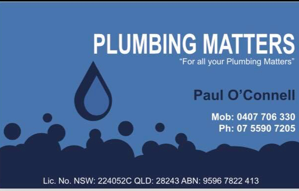 Plumbing Matters | plumber | 48 Karingal Ave, Bilambil Heights NSW 2486, Australia | 0407706330 OR +61 407 706 330