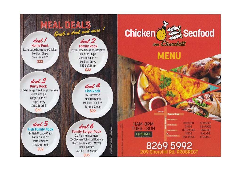 Chicken & Seafood on Churchill | meal takeaway | 5/209-211 Churchill Rd, Prospect SA 5082, Australia | 0882695992 OR +61 8 8269 5992