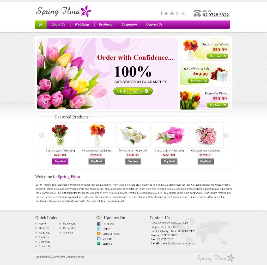 Spring Flora | florist | 753 Hume Hwy, Bass Hill NSW 2197, Australia | 0297283822 OR +61 2 9728 3822